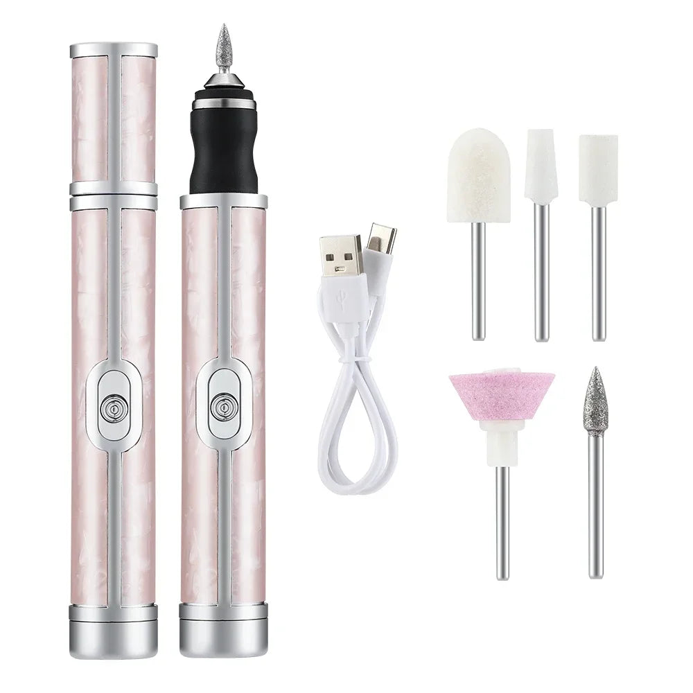 Electric Nail Drill Machine Set Pedicure Grinding Equipment Mill For Gel Nail Polish Manicure Professional Nail Polishing Tool