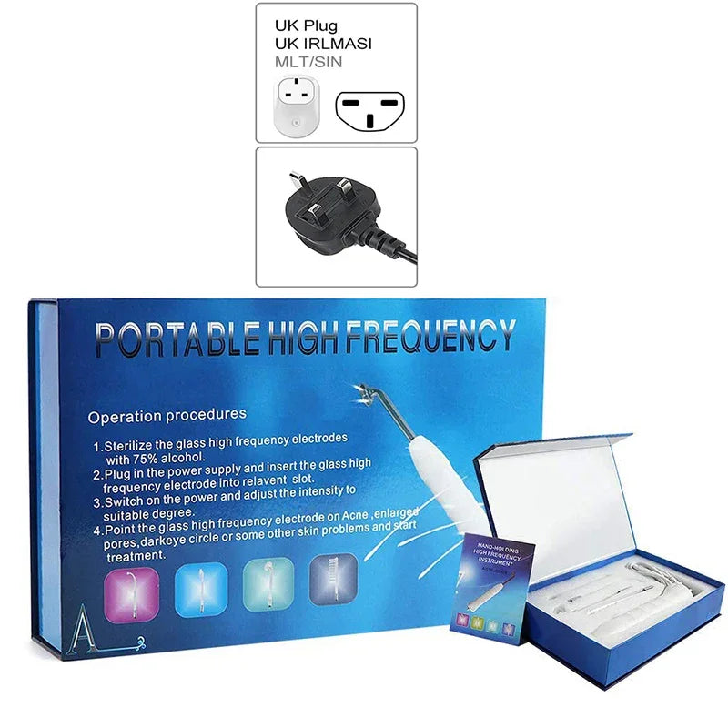 High Frequency Anti Aging Skin Therapy Wand Most Popular Electrotherapy Equipment Skin Care Galvanic Wand