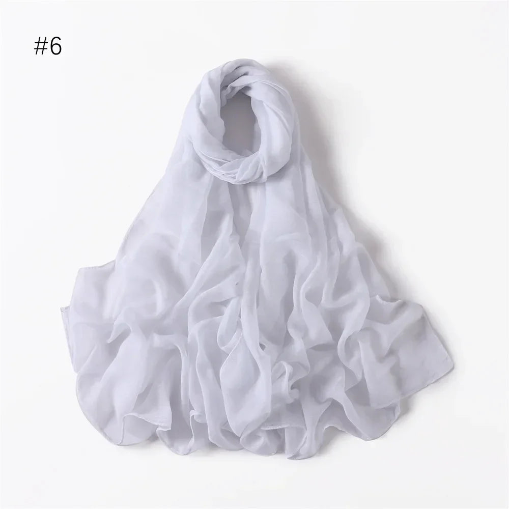 New Cotton Linen Scarf For Women Girls Students Autumn Classic Solid Color Scarves Retro Soft Foulard Viscose Female Wrap Shawls