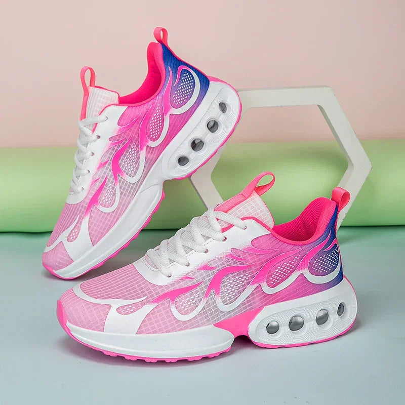 Women Running Shoes Outdoor Casual Walking Breathable Loafers Comfortable Brand Leisure Jogging Fashion Lace-up Blade Sneakers