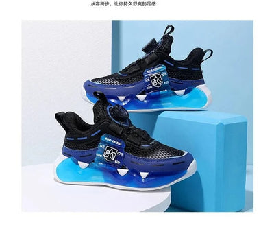 Children's school sports shoes breathable mat mesh casual anti slip easy to wear, suitable for boys and girls aged 5-10 years ol