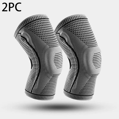 1/2 PC Knee Pads Strap Patella Medial Support Meniscus Silicone Compression Protection Sport Knee Braces Basketball Running Prot