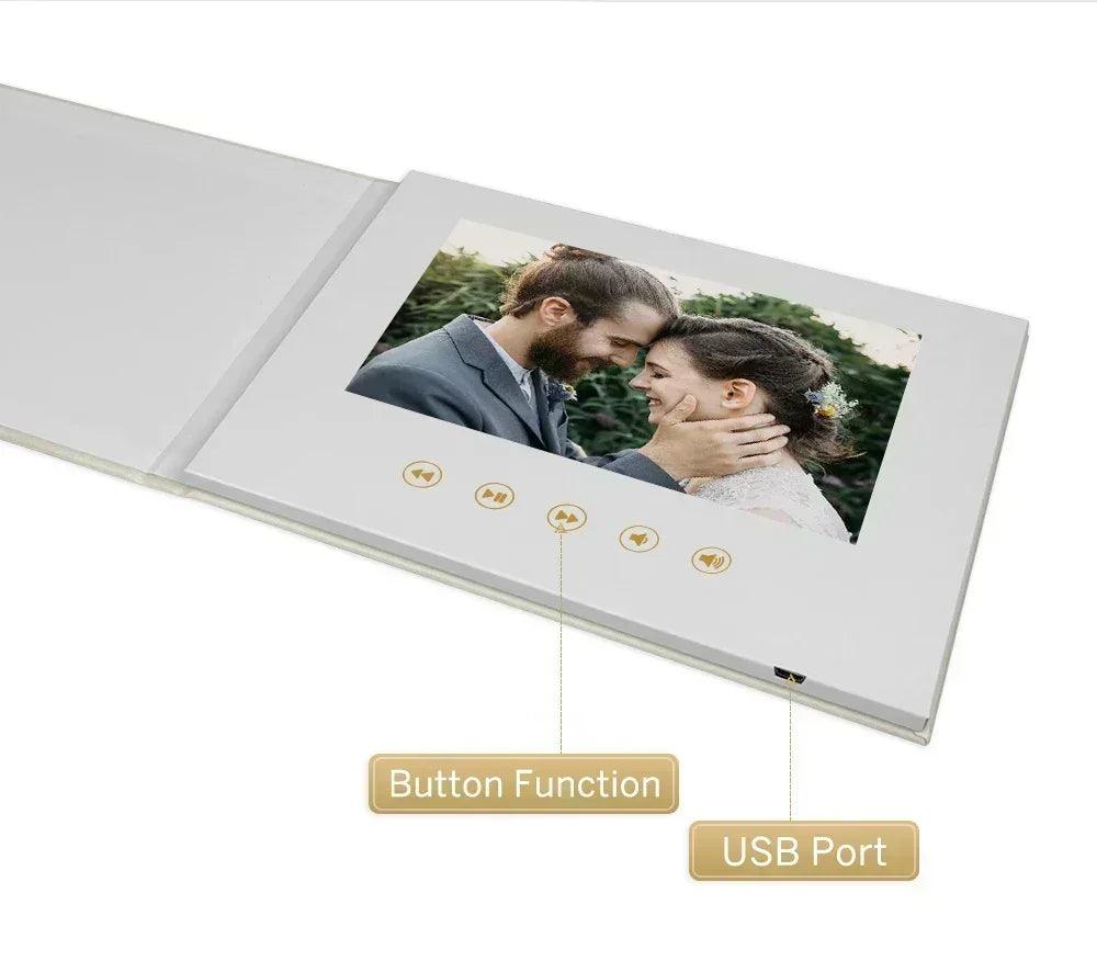 Linen bound video book wedding album up to 3 hours of video