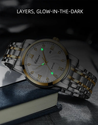 Top Brand Watches For Men High Quality See Through Skeleton Quartz Watch Stainless Steel Waterproof Wristwatch NEW Reloj Hombre