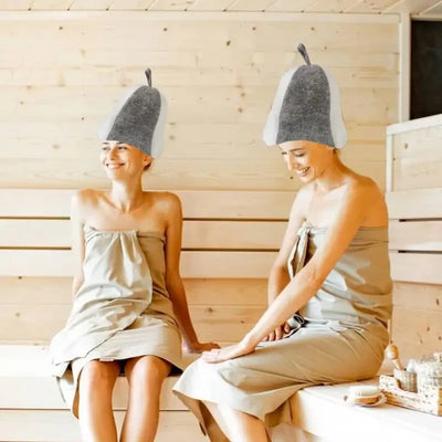 sauna Anti Heat Sauna Hat Thicken Wool Felt Shower Cap Women Men Steam Bath Shower Hair Turban Quickly Towel Drying Towel Hats