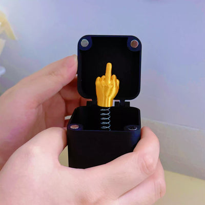 Desk Decoration Christmas Supplies Fun Gag Gifts Surprise Gift Box Toys Middle Finger in the Box Accessories Crafts Decor