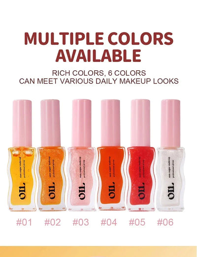 Water Light Honey Lip Oil Essence Long Lasting Moisturizing Fruity Shimmer Jelly Reduce Lip Lines Liquid Lipstick Gloss Makeup