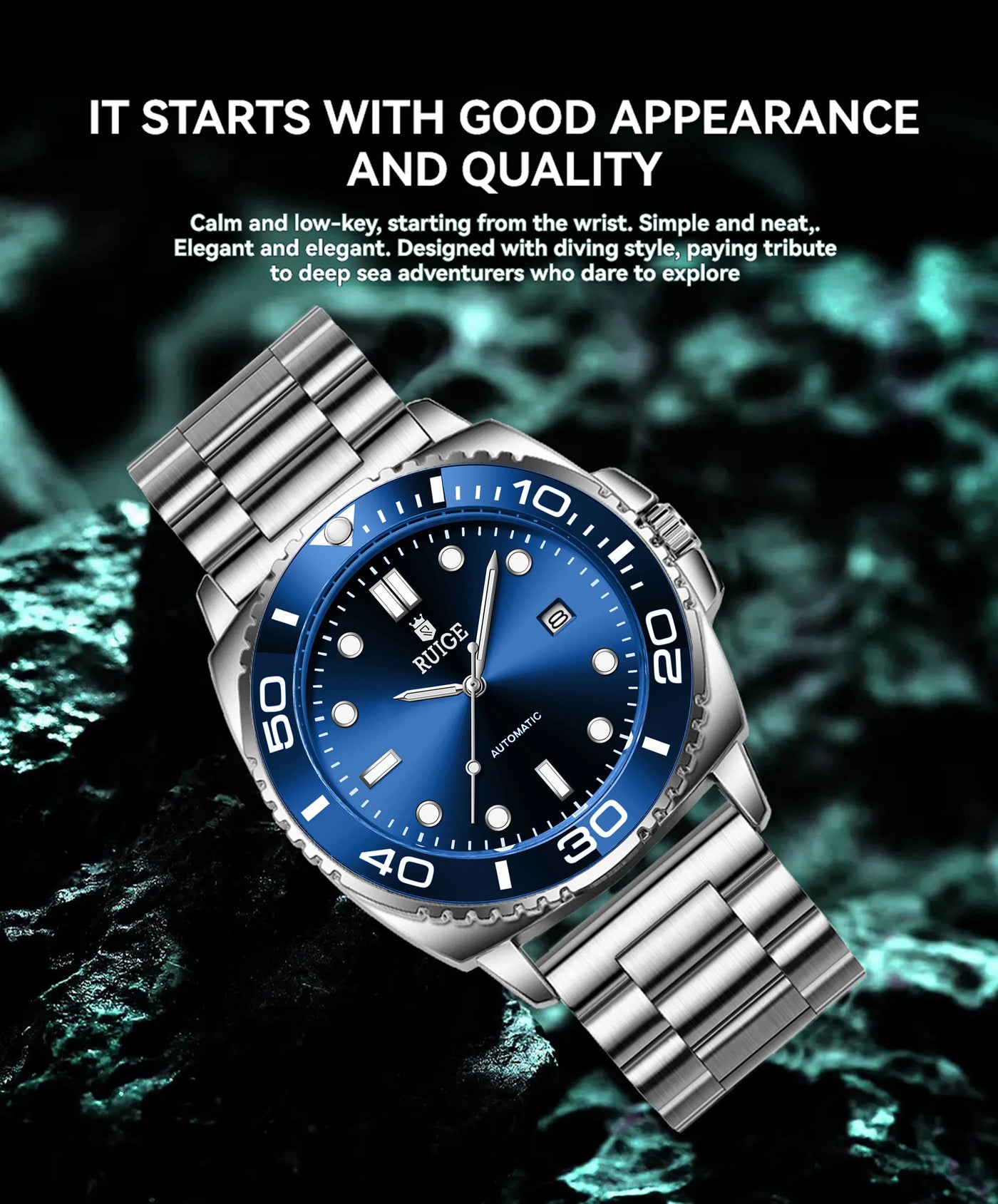 New authentic high aesthetic fully automatic mechanical watch for men, high-end brand fashion, business simplicity, niche trendy