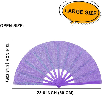 Large Folding Hand Fan Popping Fan for Line Dancing,Clap Fans Festival Fans On The Ground Dance,Music Festival,Party