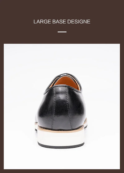 Modern Leather Men's Shoes Office Business Formal Suit Footwear High Quality Oxford Lace Up Handmade Brogue Shoes EVA Outsole