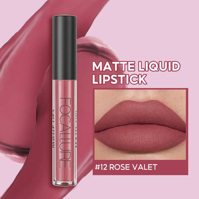 FOCALLURE Matte Liquid Lipstick Waterproof Long-lasting Lightweight Lip Gloss Lips Glaze Lips Tint Makeup for Women's Cosmetics