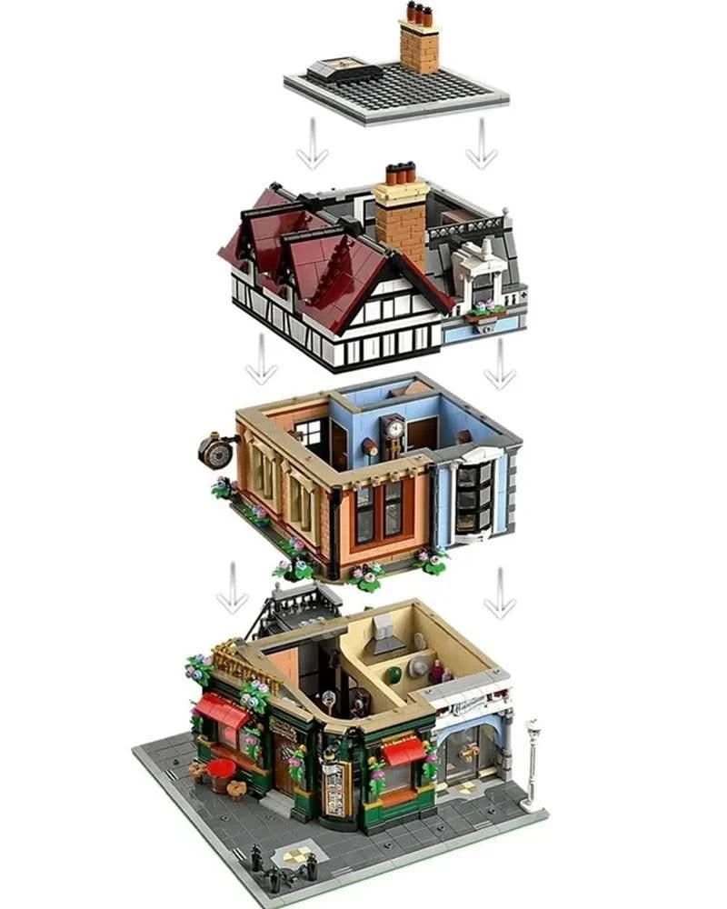 2025 Explosive NEWTudor Corner Modular Building Blocks Creative Expert Street View Building Blocks Toys Christmas Gifts for Chil - Elanique