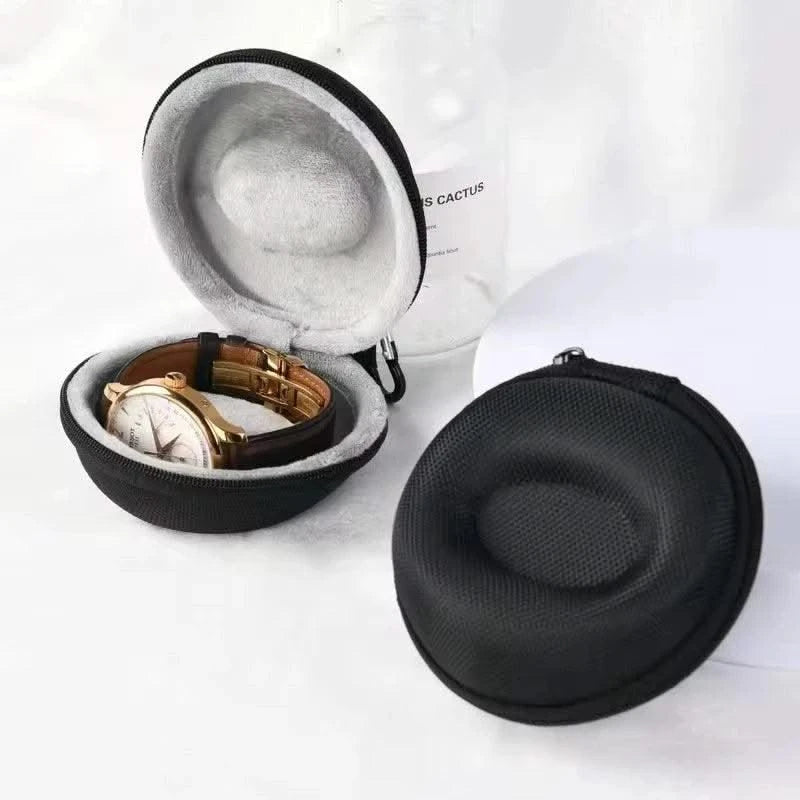 Portable EVA Single Watch Travel Case Watch Storage Organizer Box Watch Holder Waterproof for Smartwatches Zippered Container