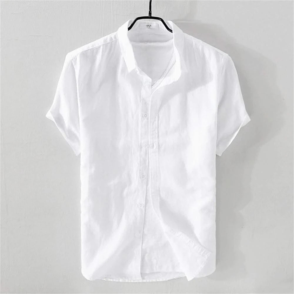 Breathable cotton and linen Casual shirt for young man