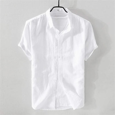 Breathable cotton and linen Casual shirt for young man