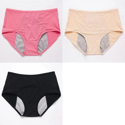 3pcs/Set Leak Proof Menstrual Panties Women Period Underwear Sexy Pants Physiological Underwear Plus Size Waterproof Briefs