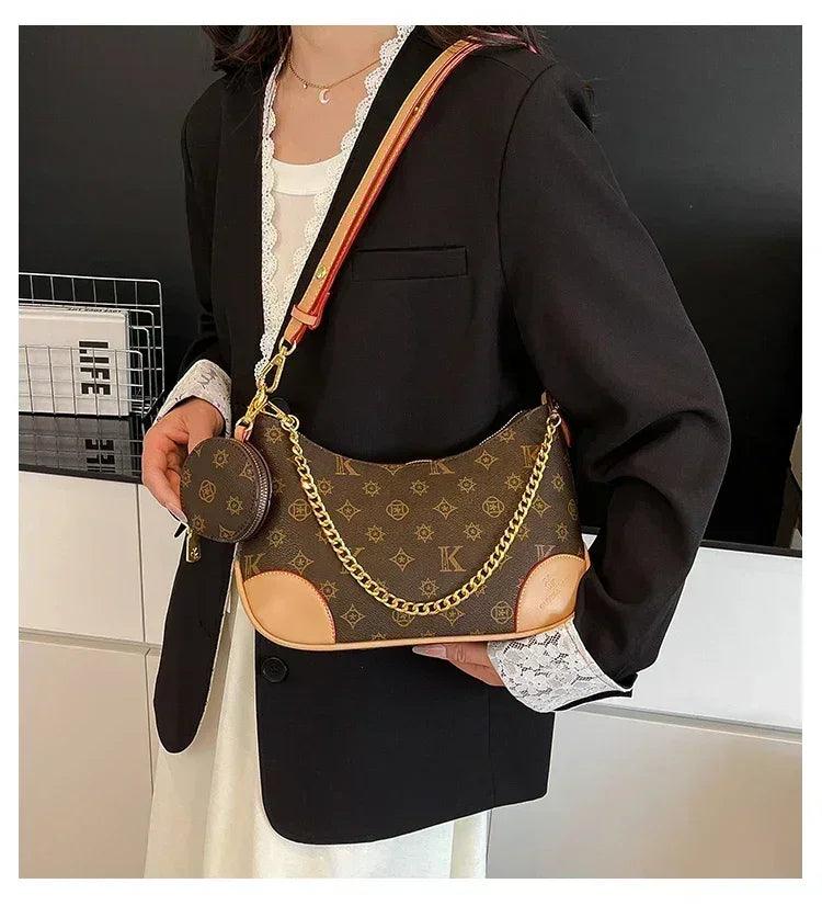 Famous designer elegant handbags leather for women ladies crossbody shoulder bag classic popular and lightweight
