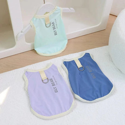 Pet Summer Cute INS  Breathable Patch Traction Tank Top Dog summer cloths  Cooling Vest for Dog  sun protective