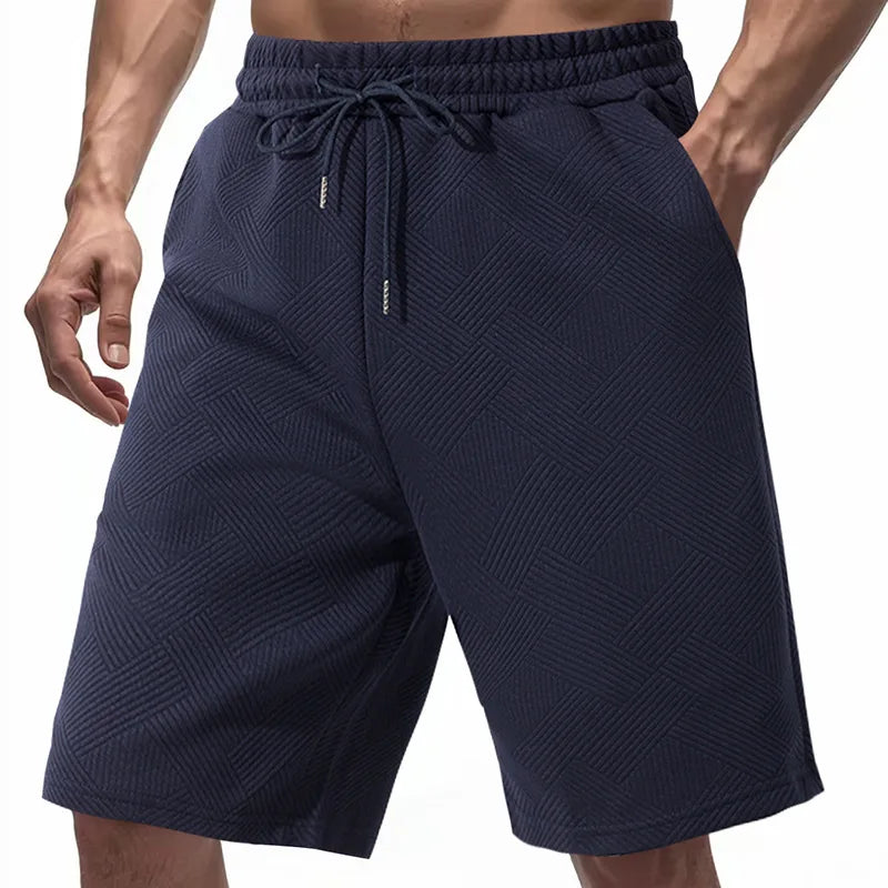 European and American shorts men's summer loose and heavy jacquard texture trendy high street hip-hop five-point shorts