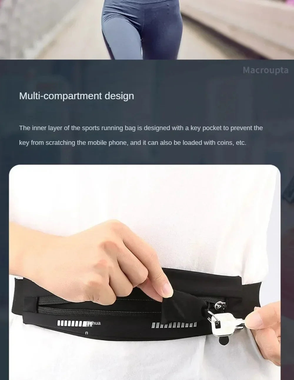 Men Women Waistbag Marathon Running Outdoor Riding Fitness Waterproof Phone Sport Male Female Belt Waist Bags  Sport Accessories