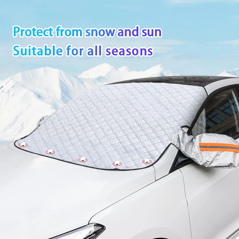 SEAMETAL Magnetic Car Windshield Snow Shield Four Seasons Car Cover Front Window Anti UV Frost Protection Snow Cover Sunshade