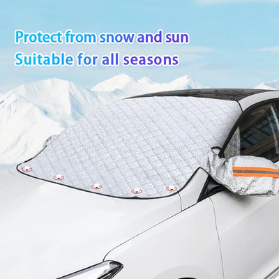 SEAMETAL Magnetic Car Windshield Snow Shield Four Seasons Car Cover Front Window Anti UV Frost Protection Snow Cover Sunshade