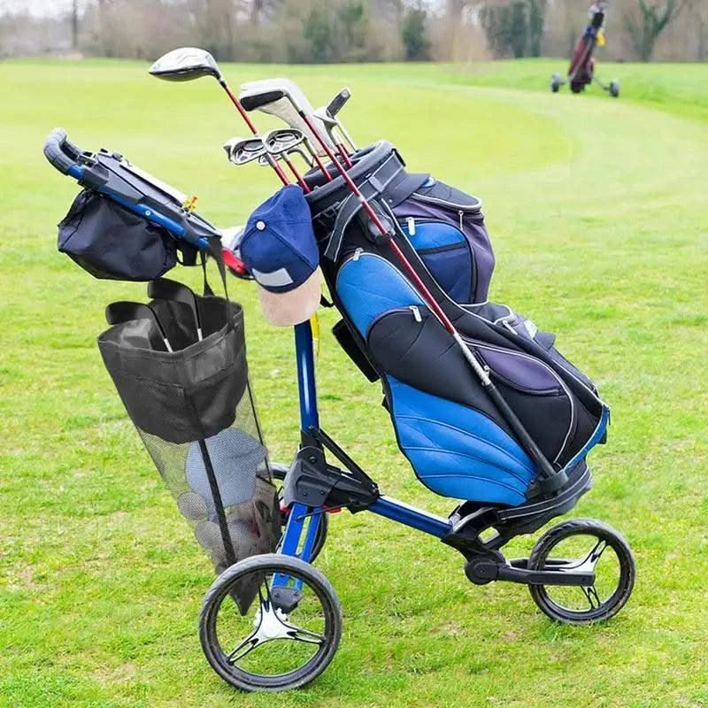 Golf Accessory Bag Mesh Lightweight Golf Storage Bags For Men Breathable Golf Bag Golf Push Cart Accessories Closure Push Cart
