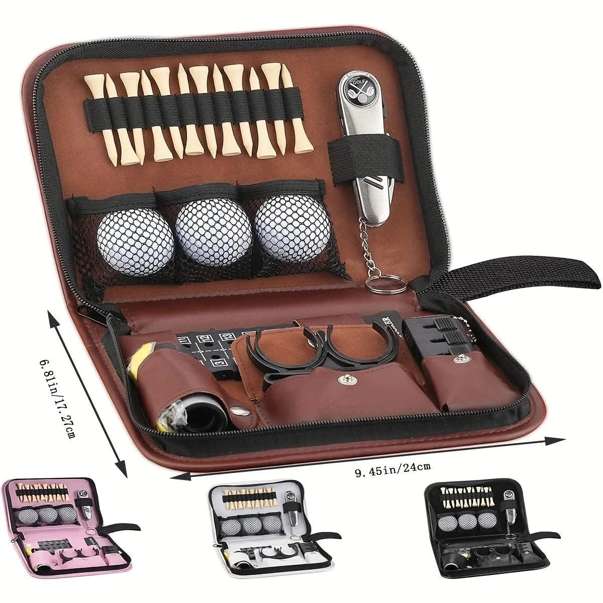 Complete Golf Accessories Set, Including Golf Balls, Golf Tees, Divot Tool, Rangefinder Golf Brush, Golf, for Men and Women