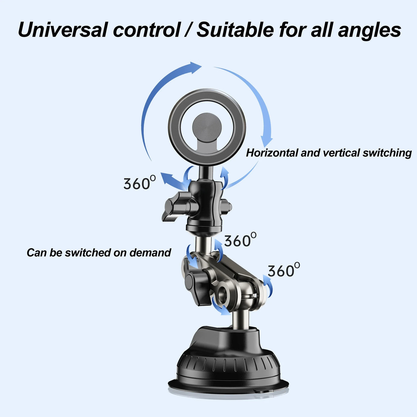 Magsafe Car Phone Mount Video Recording Universal Magic Arm Suction Magnetic Car Phone Holder Mount s Vlog ShootingColor