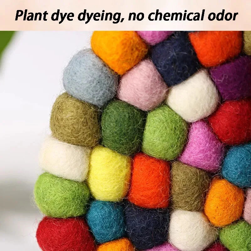 Wool Felt Singing Bowl Mat Handmade Colorful Sound Bowl Accessories Circular Musical Instrument Mats Square Seat Cushions