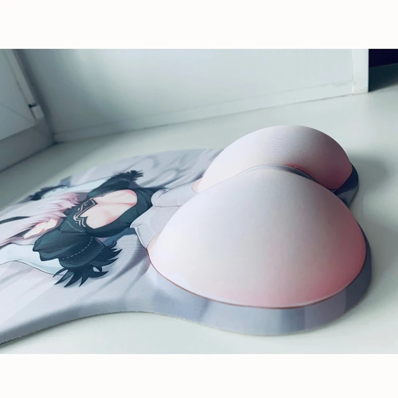 Non-slip 3D Cute Mouse Pad Anime Sexy Girl Nier 2B 3D Hip Soft Mouse Pads with Wrist Rest Gaming Mousepad Mat for LOLCSGO 26*22