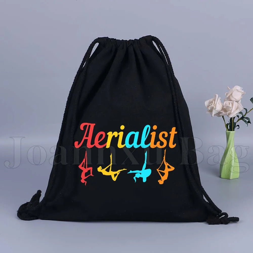 Tumbling Gymnastics Girl Gymnast Women Rhythmic Balance Beam Aerial Yoga Drawstring Backpack Sackpack String Bag String Bags