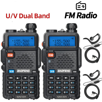 2PCS BAOFENG UV-5R Walkie Talkie Dual Band VHF UHF Two Way Radio Long Range 128CH VOX Handheld Transceiver UV5R UV 5R Ham Radio