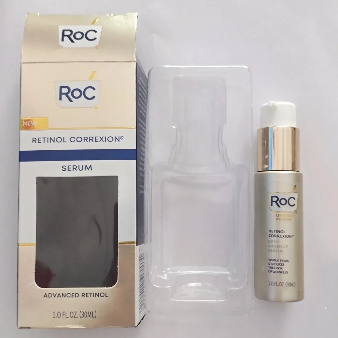 RoC Retinol Correxion Serum Deep Wrinkle Retinol Facial Essence Remove Fine Texture Black Spots Face Serum Anti-Aging 30ml
