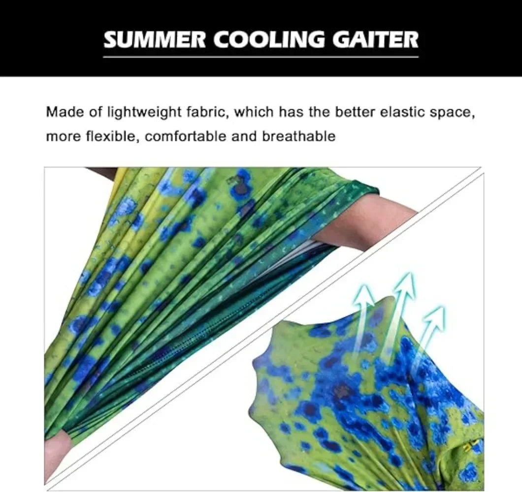 Goture UPF50+ Neck Gaiter Face Mask Cold Feeling Summer Elastic Multi Scarf UV Protection for Men Women Fishing Cycling Climbing