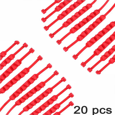 10pcs Anti-Skid Snow Chains for Motorcycles Bicycles Winter Tire Wheels Non-slip Cable Ties Motorbike Emergency Tire Chain Tool