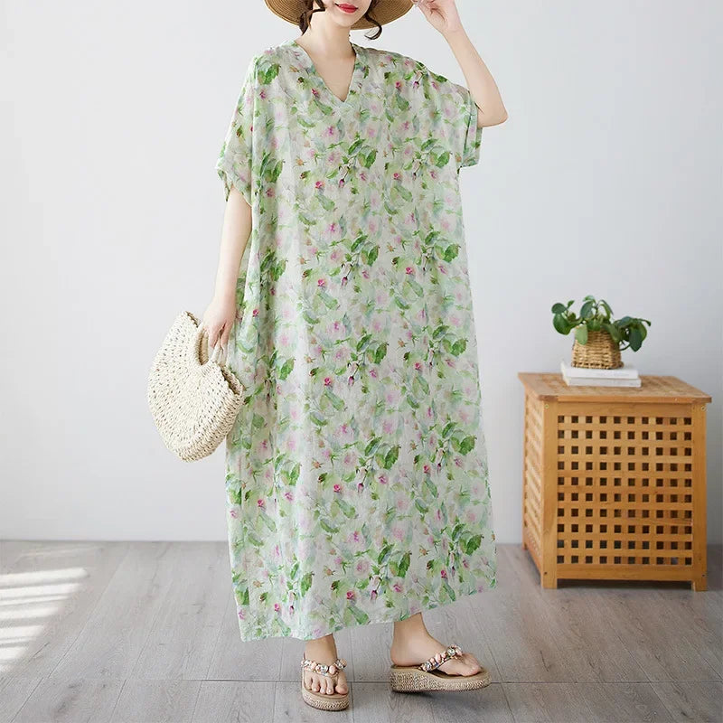 Summer Dress for Women Clothing Streetwear Ethnic Style Bohemian Beach Vintage Clothes Casual Fashion Harajuku Loose Streetwear