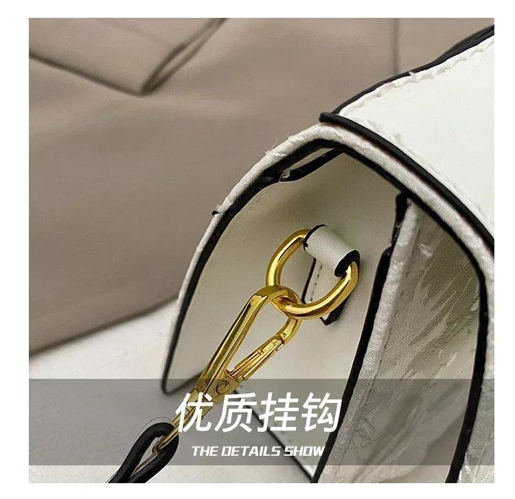 Modern minimalist leather shoulder bag - designer ladies handbag for work shopping and special occasions