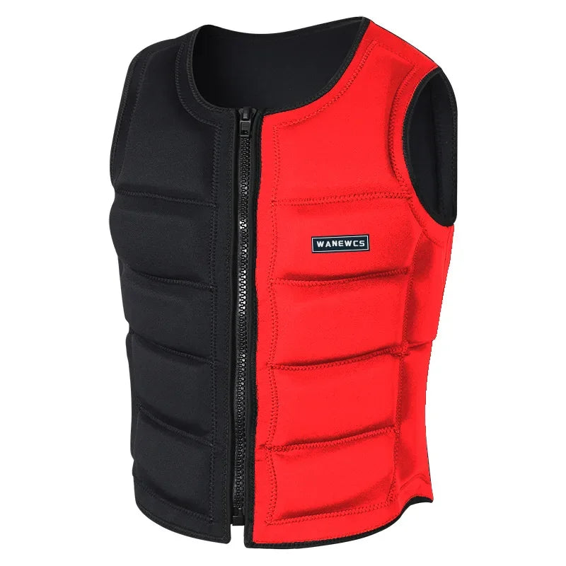 Adult Life Jacket Wake Surfing Impact Vest CE Approved Neoprene Life Jacket Wakesurf Comp Vest surf Watersports Activities