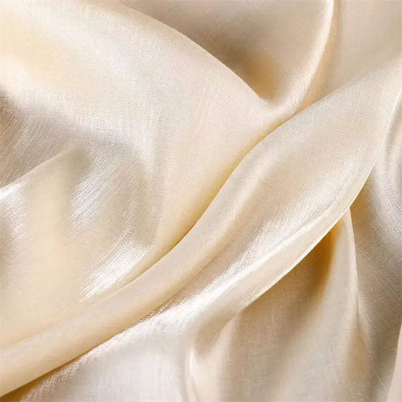 Mermaid Texture Gradient Reflective Fabric Illusion By The Meter for Shirt Full Dress Hanfu Clothing DIY Sewing Soft Cloth White