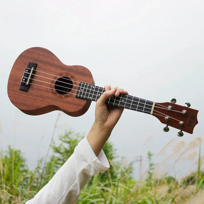 Muslady 21 Inch Ukulele High Quality Solid Wood Smooth Plucked Music Instrument Ukulele Student Teaching Performance Ukulele