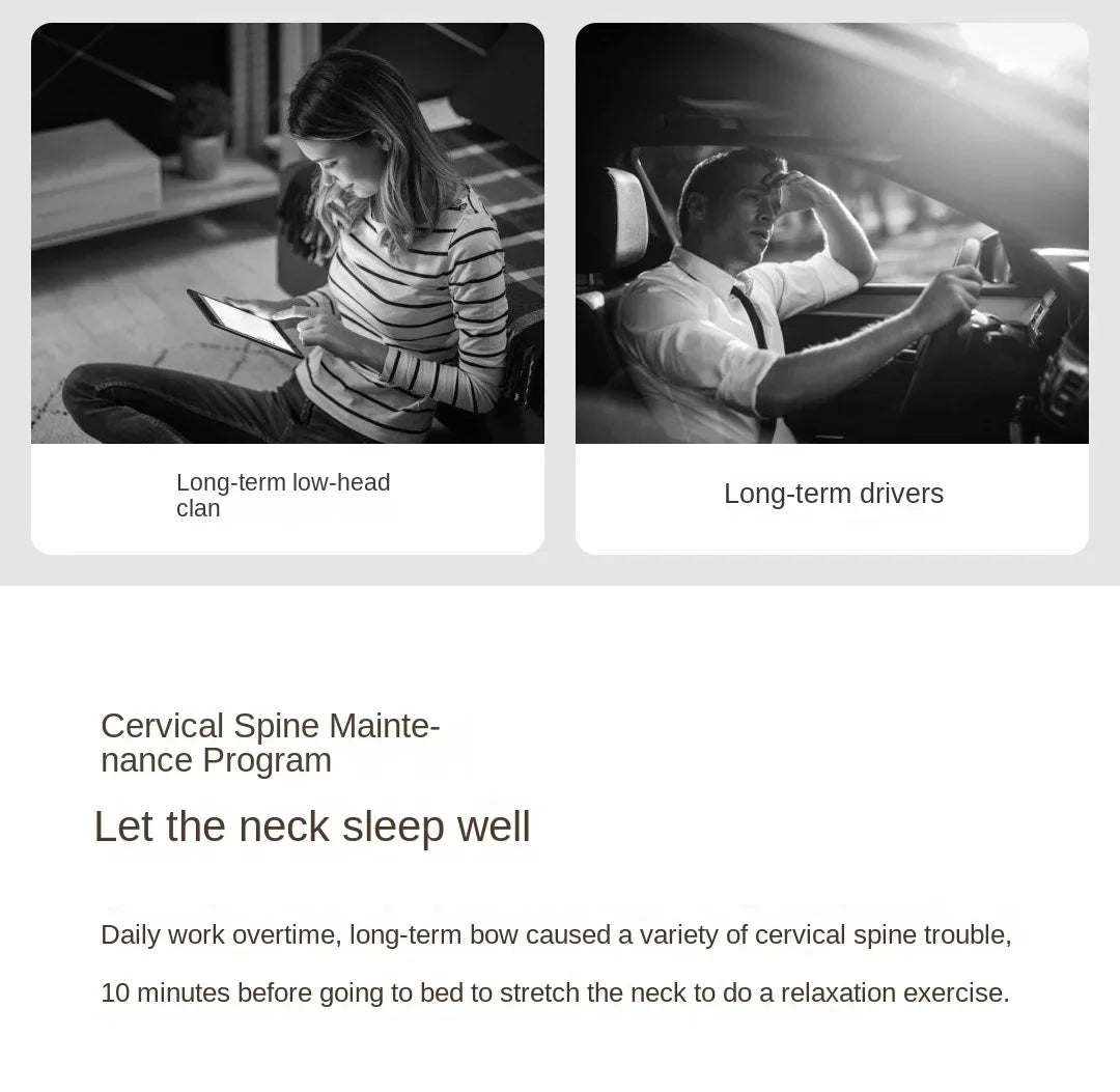 Multi Functional Smart Cervical Stretching Hot Compress Pillow for Neck Protection Kneading & Massage Pillow for Neck & Waist