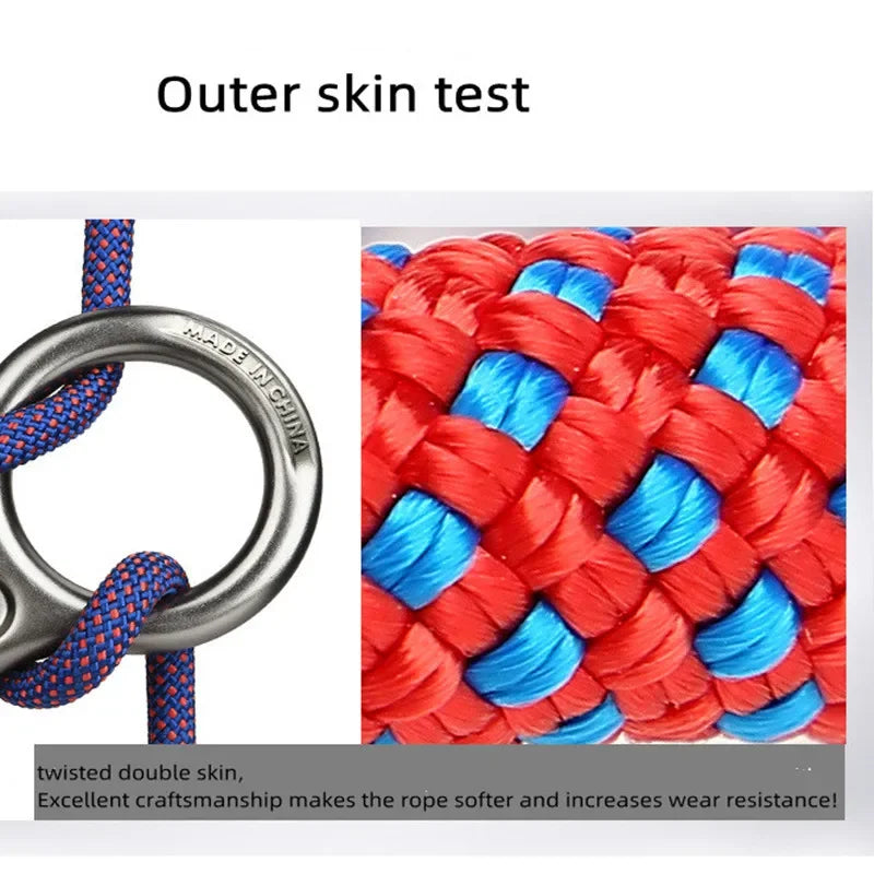 8mm Climbing Rope Outdoor Tree Rock Equipment Mountaineering Lifeline Emergency Survival Safety Gear Escape Rescue Static Rope