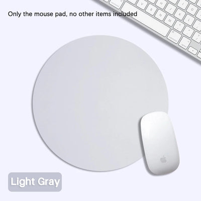 Round Mouse Pad Single-sided Solid Color Universal Non-slip Pad Mouse Pad Suitable for Laptop Office Leather Gaming Mouse Pad