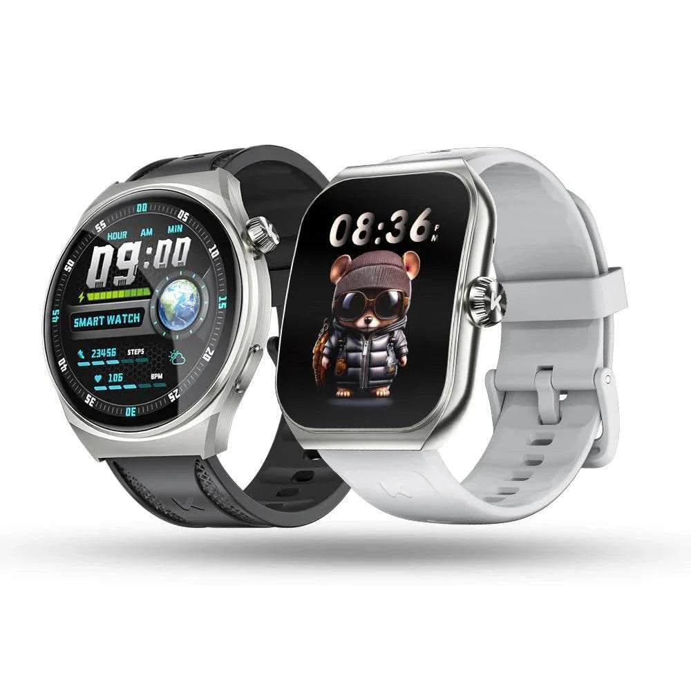 KUMI KU7 Smartwatch 1.96" AMOLED, AI Voice Assistant, Bluetooth Call, SOS Alert, 100+ Sports, Health Monitor