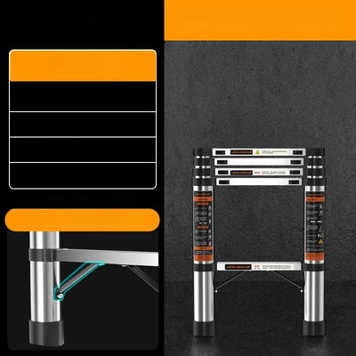 Folding Ladder Thickened Stainless Steel Telescopic Ladder Concealed Telescopic Folding Ladder StepOperation Folding Ladder