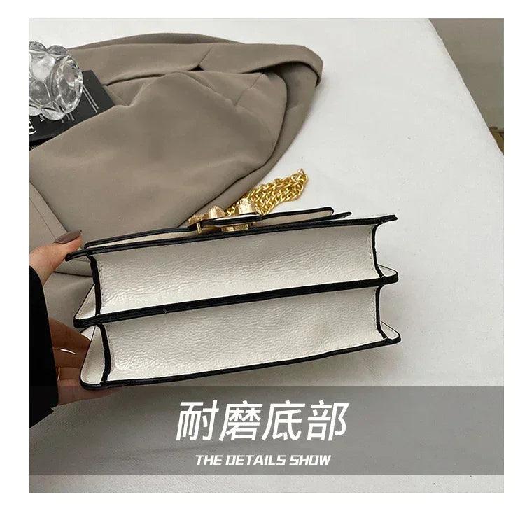 Luxury brand leather handbag for women elegant classic popular ladies shoulder bag by famous designer modern