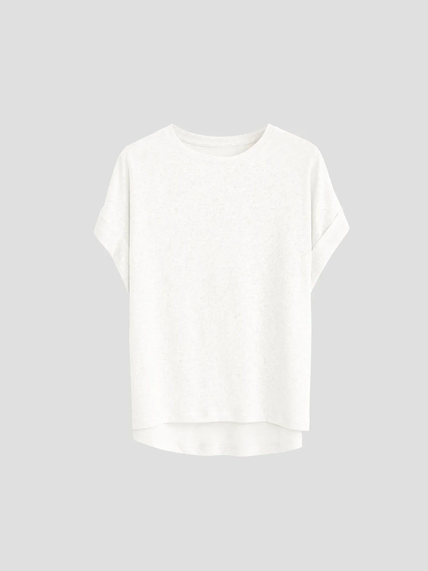 Women Linen Tops Crew Neck