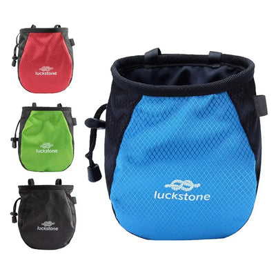 Bouldering Chalk Bag Storage Pockets Rock Climbing Chalk Bag with Chalk Brush Magnesium Powder Bag for Climbing Weightlifting