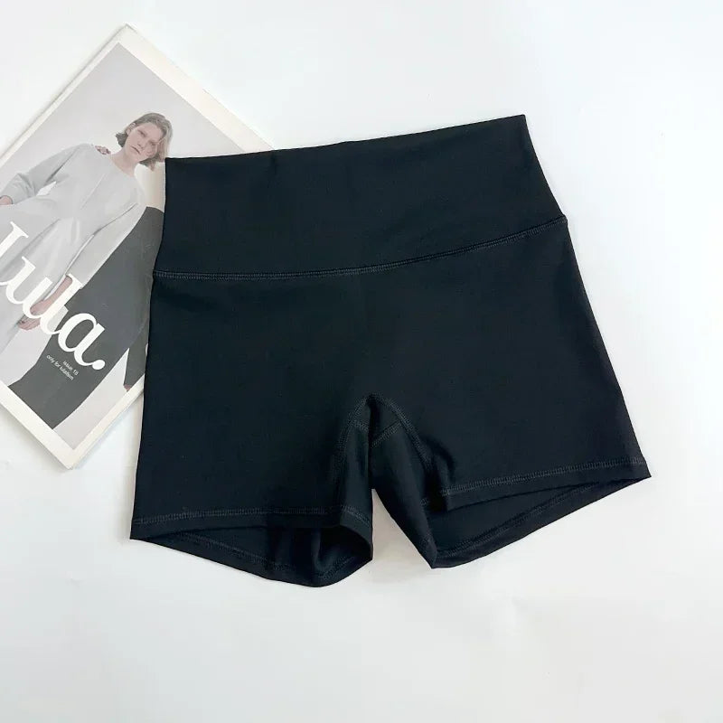 Women Sports Biker Shorts Women Naked Feeling High Waist Yoga Shorts Push Up Fitness Leggings Tummy Control Yoga Slim Shorts🩳👍